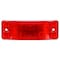 Truck-Lite 21 Series, Incandescent, Red Rectangular, 2 Bulb, Marker Clearance Light, Pc, 2 Screw, Male Pin 29202R - alternate 1